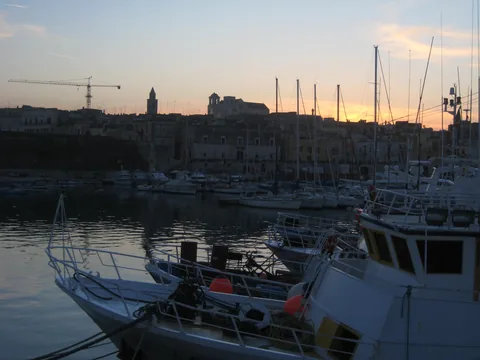 Bisceglie harbour seen from the Bourbon pier